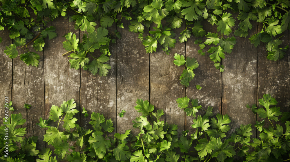 A CG 3D birds-eye view render of coriander