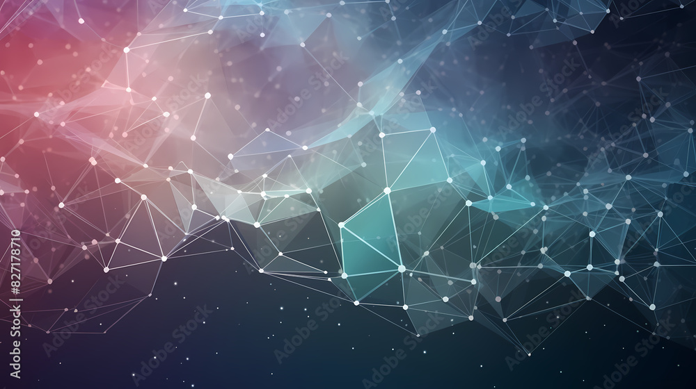 Obraz premium Modern scientific background with hexagons lines vector image