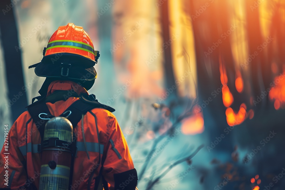 Firefighter coordination during a forest fire, focus on strategy and leadership, selective focus, nature theme, dynamic, Blend mode, woodland firefight. Firefighter coordination during a forest fire, focus on strategy and leadership, selective focus, nature theme, dynamic, Blend mode, woodland firefight.