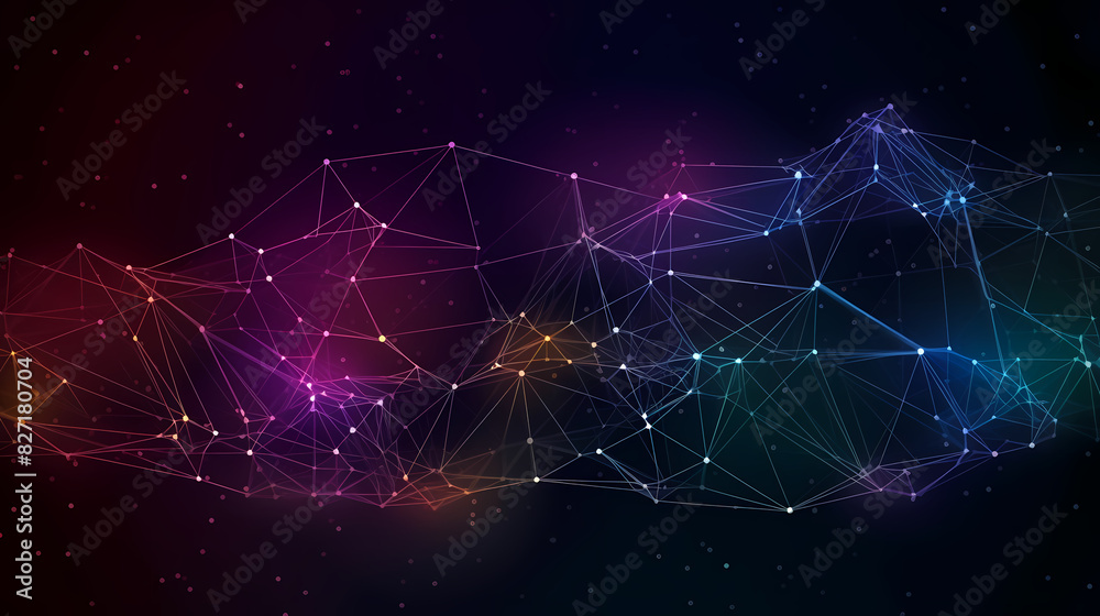 Modern scientific background with hexagons lines vector image