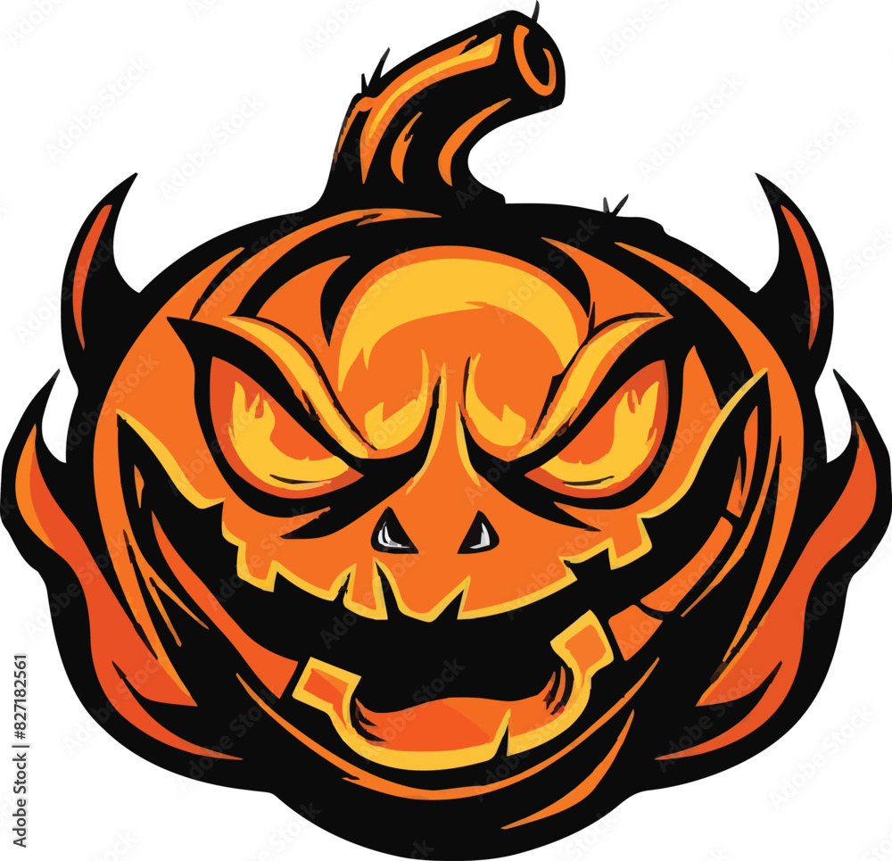 Scary Halloween pumpkin face Scary Halloween pumpkin face