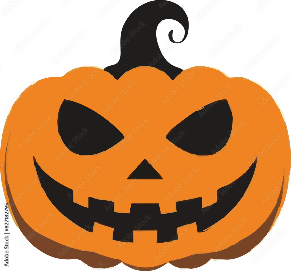 Fototapeta premium Scary Halloween pumpkin face