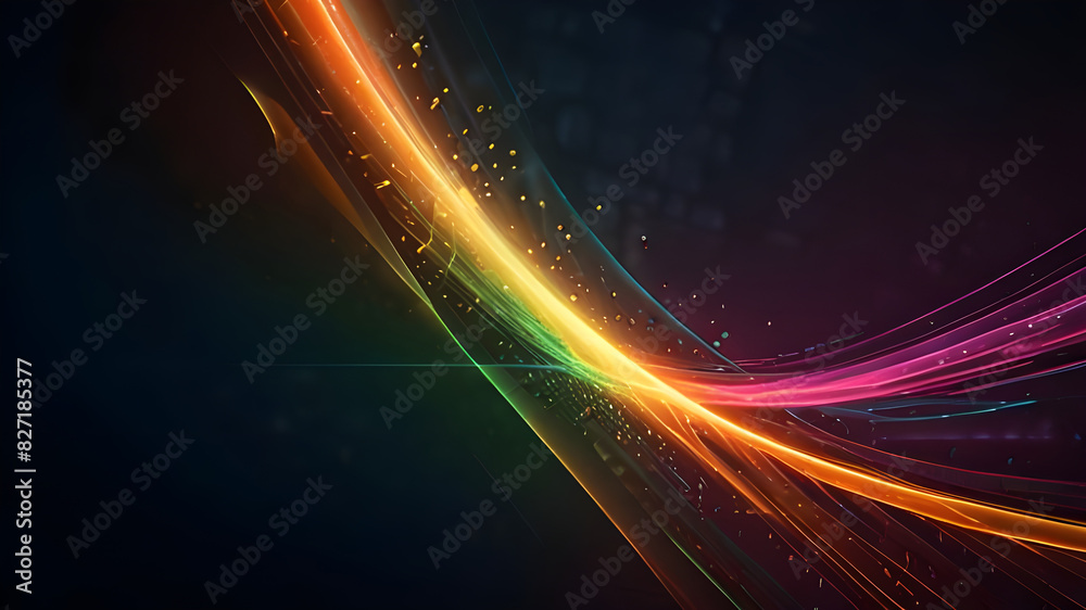 Leon Effect Glowing Lines on Bright Backgrounds ai generative