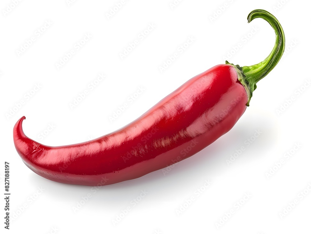 Single Red Chili Pepper Isolated Single Red Chili Pepper Isolated