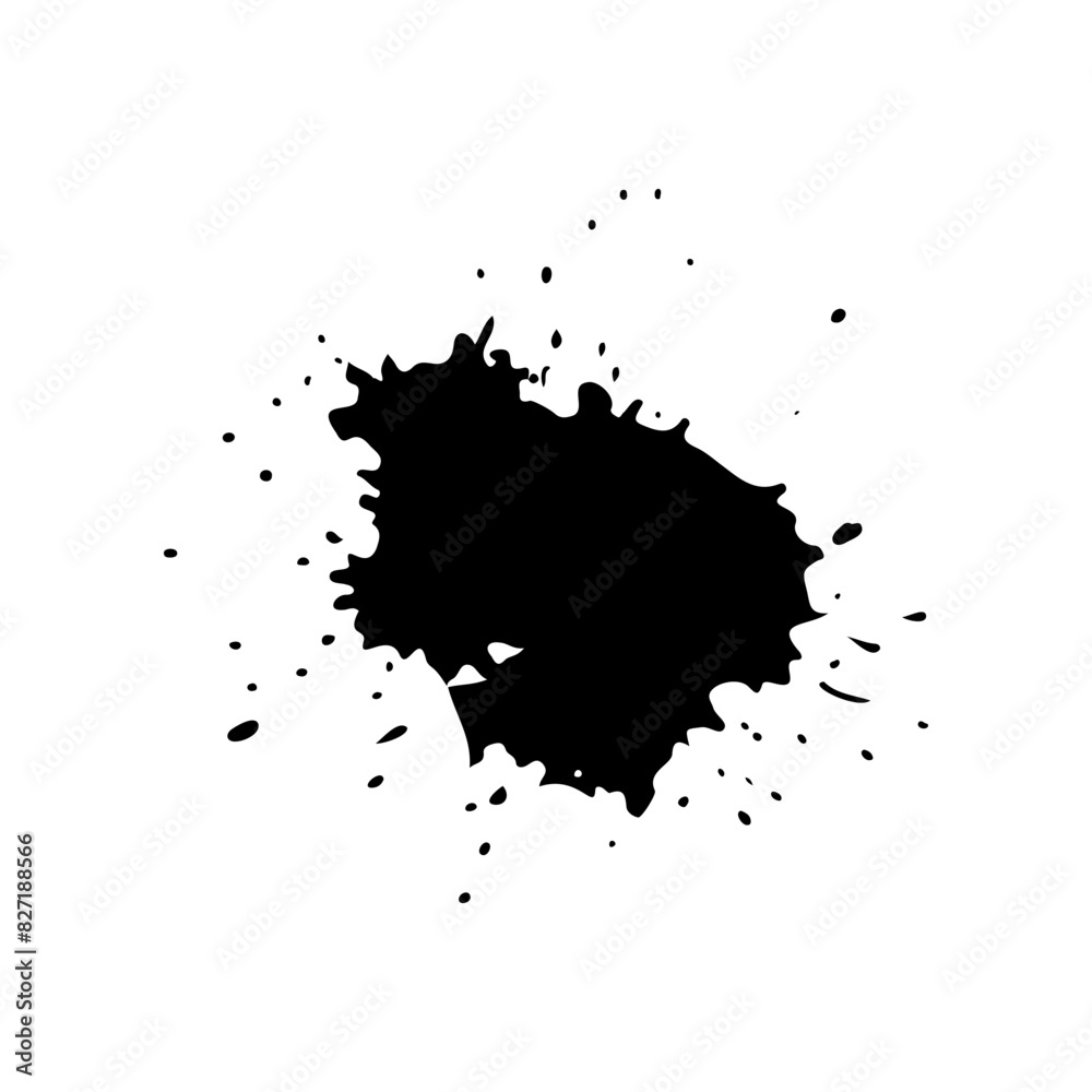 Black splash ink silhouette vector Black splash ink silhouette vector