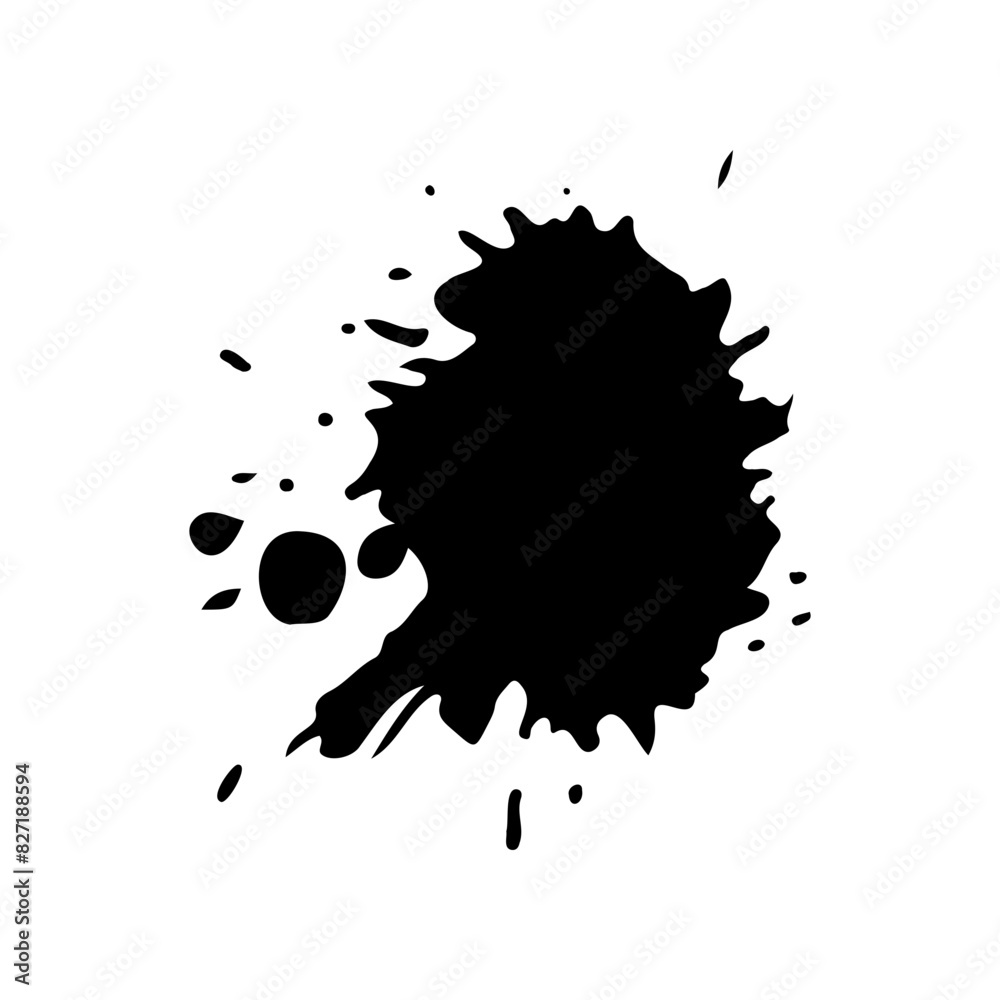 Black splash ink silhouette vector Black splash ink silhouette vector