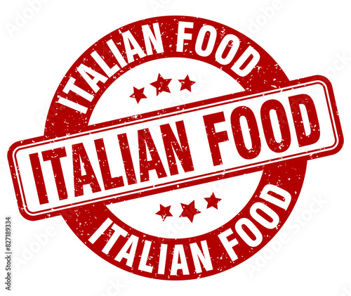 italian food stamp. italian food label. round grunge sign