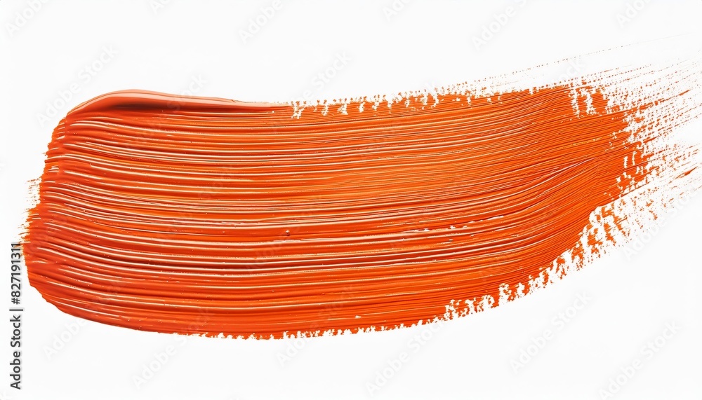 Vibrant orange paint smears on white canvas, perfect for creative designs Vibrant orange paint smears on white canvas, perfect for creative designs