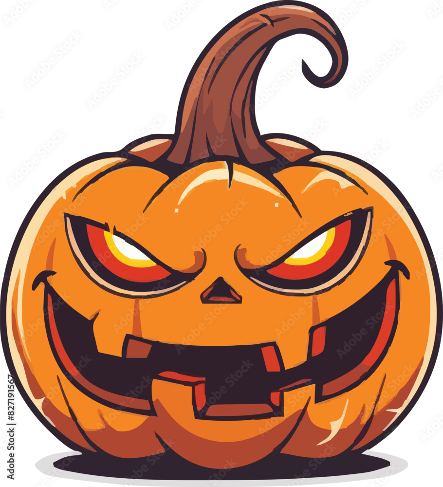 Fototapeta premium Scary Halloween pumpkin face