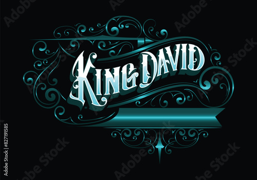 KING DAVID lettering custom style design