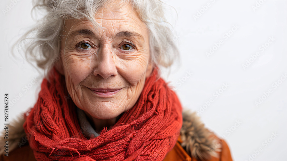 Attractive senior lady with a happy expression, isolated on white Attractive senior lady with a happy expression, isolated on white
