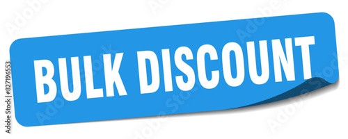 bulk discount sticker. bulk discount label