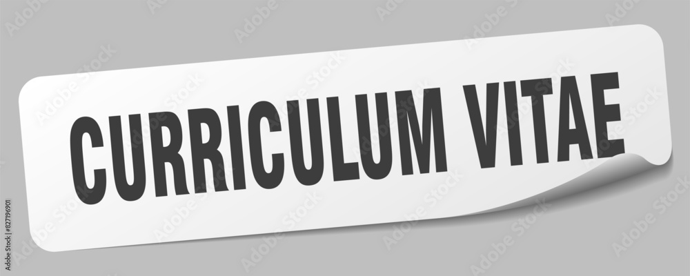 curriculum vitae sticker. curriculum vitae label curriculum vitae sticker. curriculum vitae label