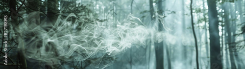 Mystical forest wisps, closeup