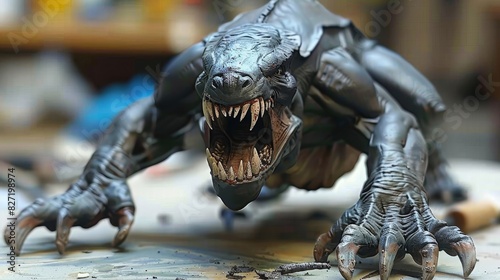 The vicious snarl of the alien beast echoes through the ruins of the city. Its claws scrape against the pavement as it stalks its prey.