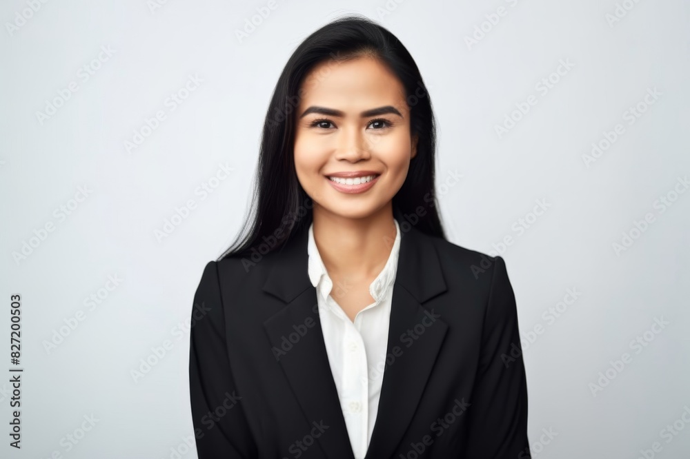 young businesswoman smiling on white background young businesswoman smiling on white background