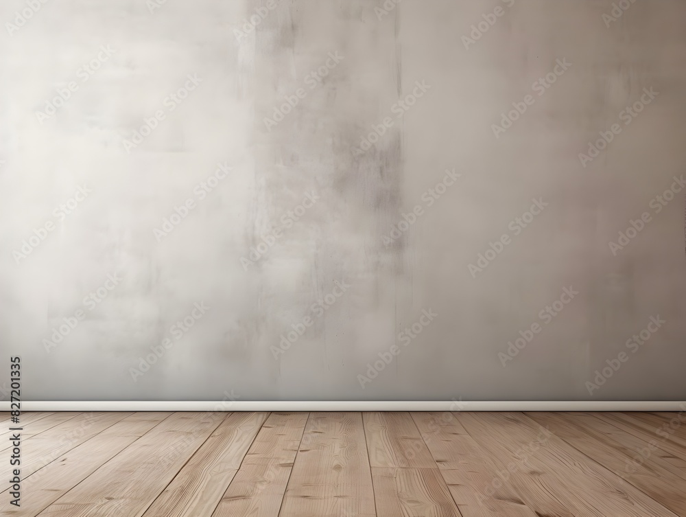 Elegant Minimalist Interior with Empty Wall and Wooden Floor Elegant Minimalist Interior with Empty Wall and Wooden Floor