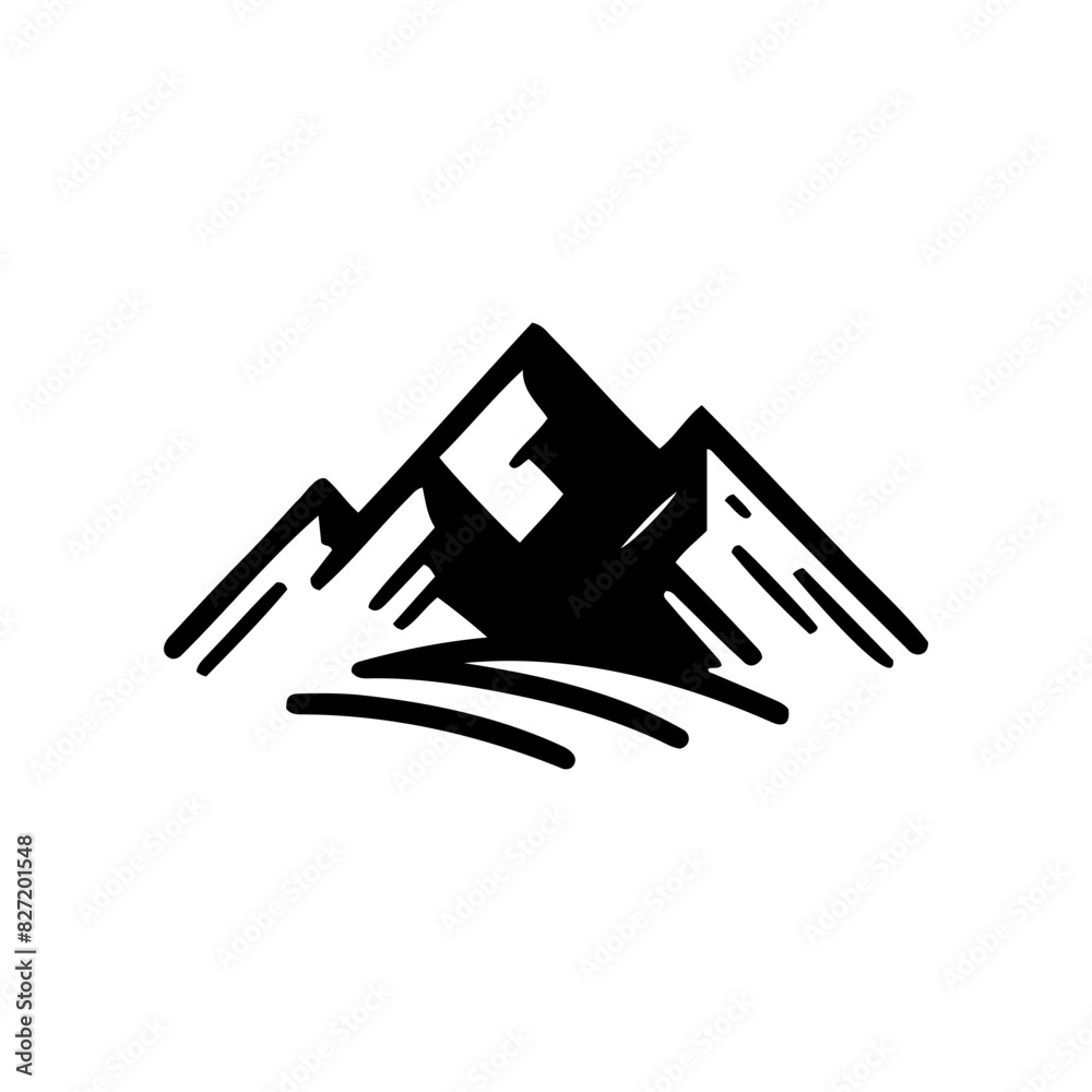 mountain silhouette vector Ideas for travel rest on holiday simple design mountain silhouette vector Ideas for travel rest on holiday simple design
