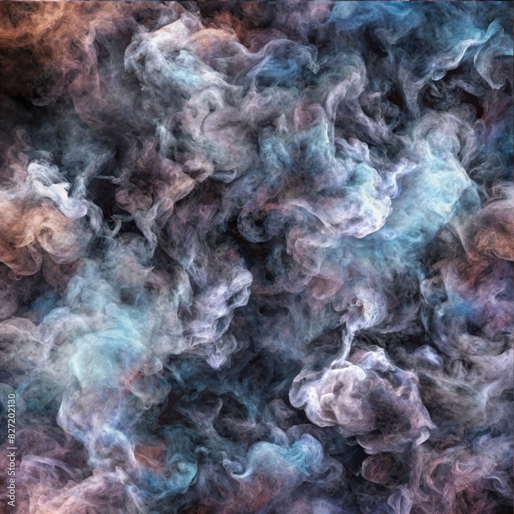 White smoke fog in seamless pattern on dark background White smoke fog in seamless pattern on dark background