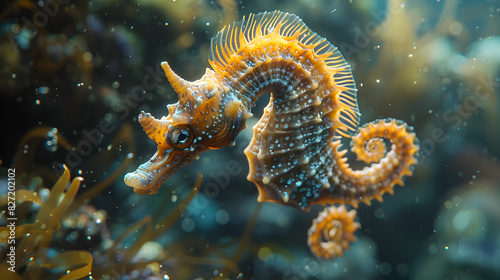The slender seahorse sometimes referred to as the long nosed seahorse Hippocampus reidi wildlife species
