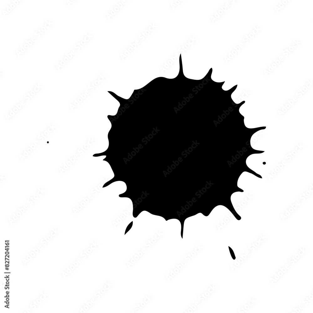 Splash ink drop silhouette vector Brushstroke elements Splash ink drop silhouette vector Brushstroke elements