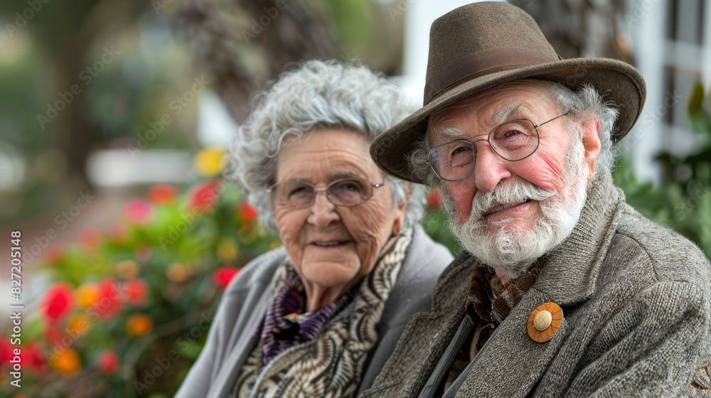 Serene Senior Couple Enjoying the Benefits of Social Security in Peaceful Garden Setting Serene Senior Couple Enjoying the Benefits of Social Security in Peaceful Garden Setting