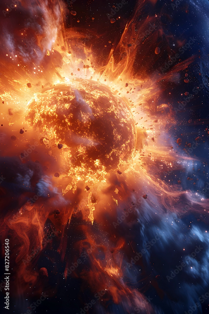 Dramatic Supernova Explosion: Fiery Plasma Eruptions, Dynamic Cosmic Turbulence, and Radiant Stellar Birth in Cinematic Deep Space Composition Dramatic Supernova Explosion: Fiery Plasma Eruptions, Dynamic Cosmic Turbulence, and Radiant Stellar Birth in Cinematic Deep Space Composition