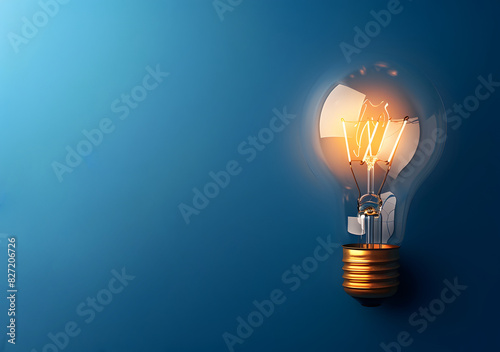 A burning light bulb