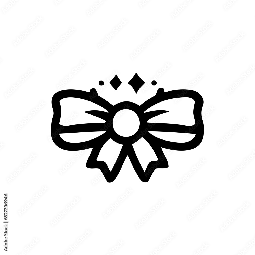 Beautiful Bow Silhouette Vector Elements for decorating greeting cards and gift boxes.