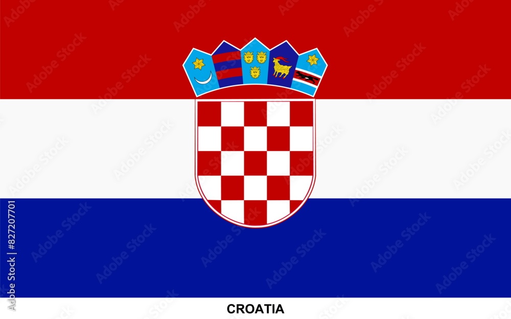 Fototapeta premium Flag of CROATIA, CROATIA national flag