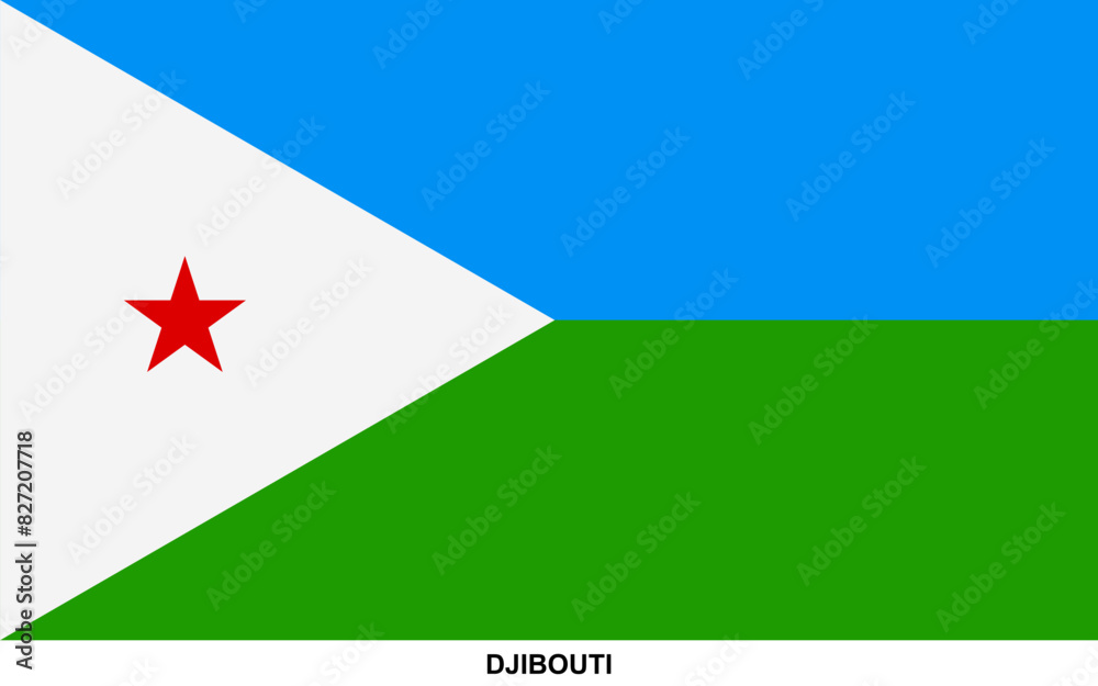Flag of DJIBOUTI, DJIBOUTI national flag Flag of DJIBOUTI, DJIBOUTI national flag