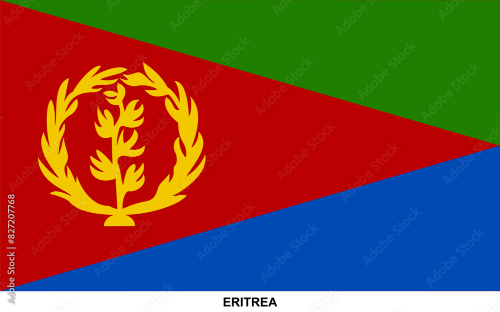 Obraz premium Flag of ERITREA, ERITREA national flag