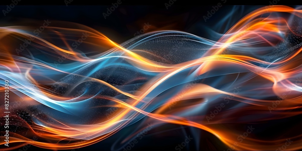 A Futuristic and Visually Engaging Dynamic Wave on Abstract Background. Concept Abstract Art, Futuristic Design, Visual Impact, Dynamic Wave, Background Pattern