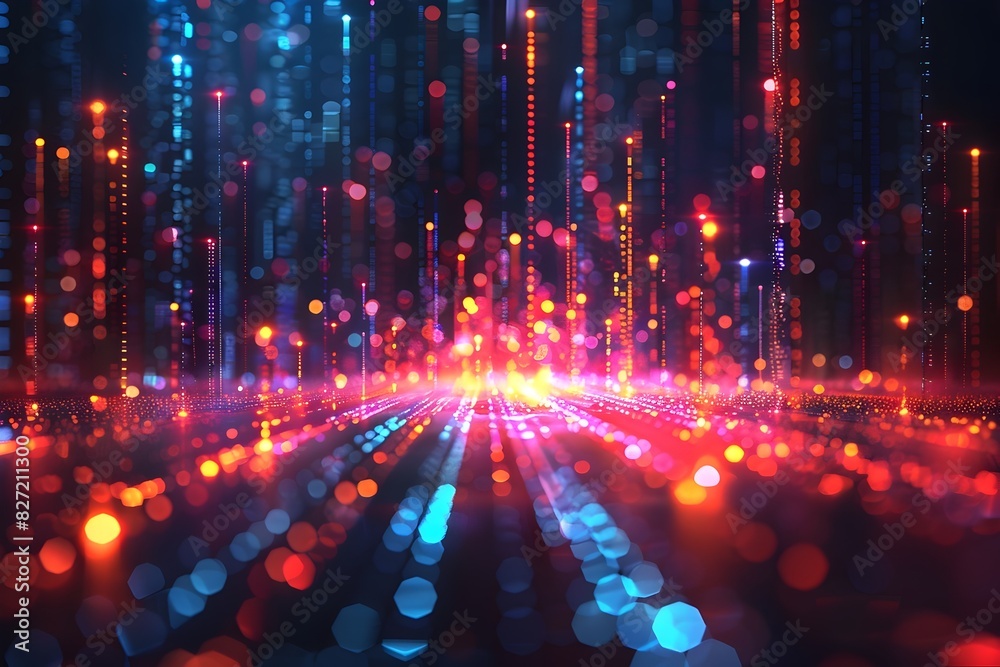 Mesmerizing Neon Futuristic Light Trails and Fractal Structures Illuminating the Cinematic Urban Skyline Mesmerizing Neon Futuristic Light Trails and Fractal Structures Illuminating the Cinematic Urban Skyline