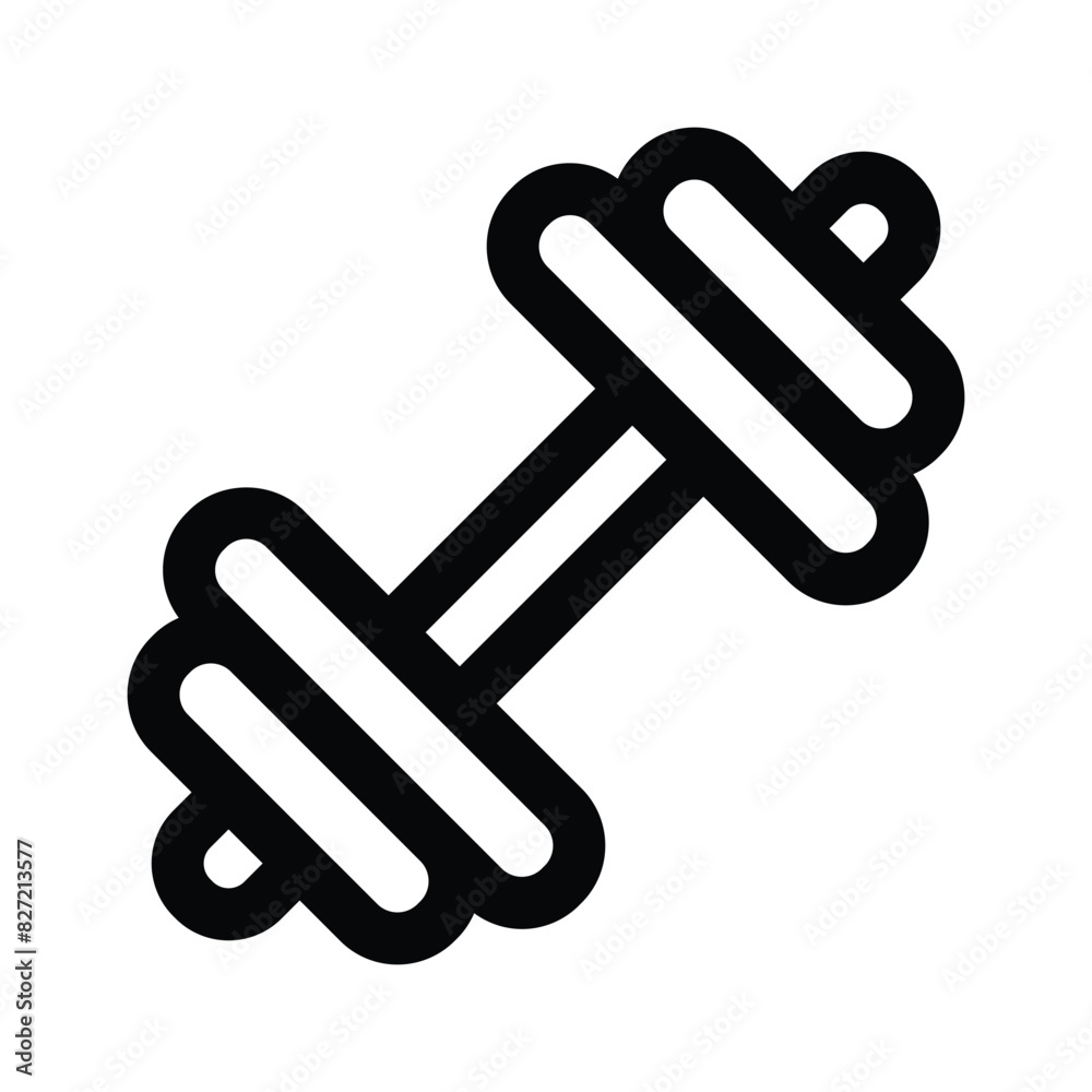 Modern icon of dumbbell, weightlifting tool vector Modern icon of dumbbell, weightlifting tool vector