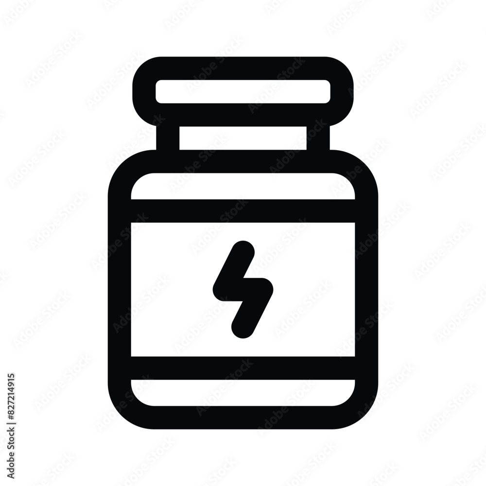 Premium icon of protein jar, energy booster, protein supplements Premium icon of protein jar, energy booster, protein supplements