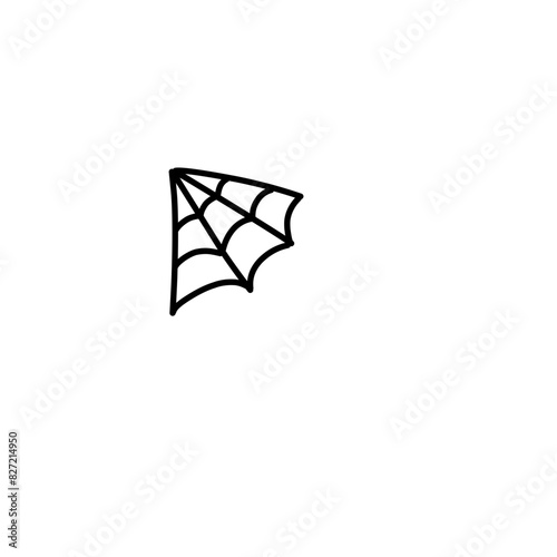 Spider web doodle icon