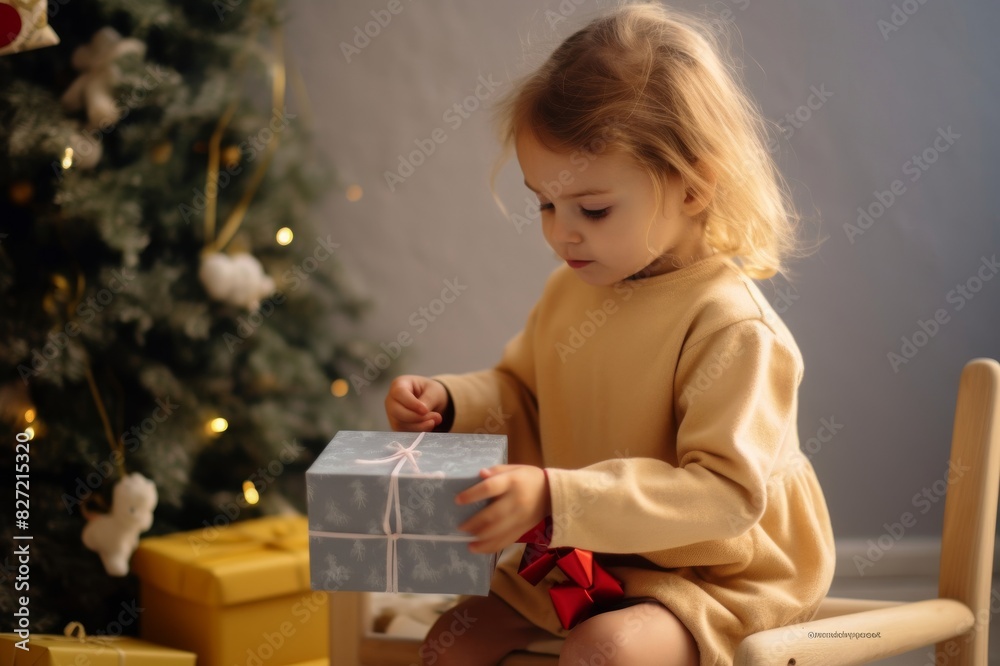 opening christmas present at home opening christmas present at home
