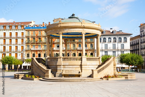 Pamplona city center, Castle plaza view, Spain photo