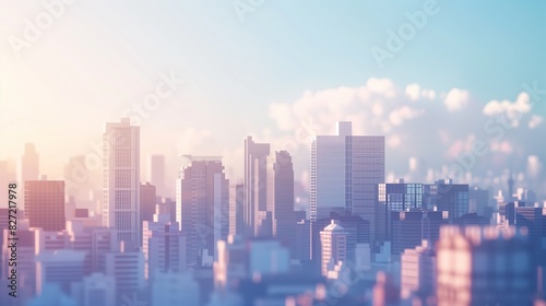 Stunning cityscape background perfect for Zoom online business meetings or video calls  featuring a vibrant urban skyline that adds a professional and modern touch to your virtual interactions.
