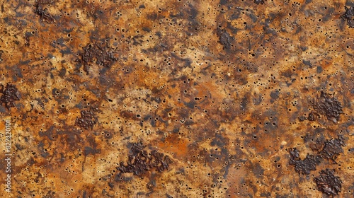 Textured background metal surface brown, orange, and black with visible grit and abrasions.