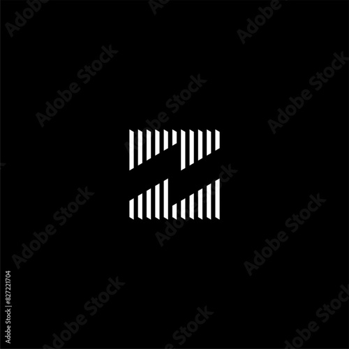monogram letter ZN or NZ logo concept vector icon