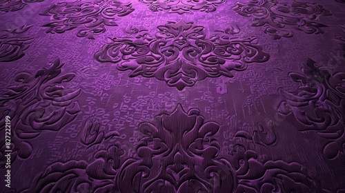 Purple Carpet Background with Pattern and Texture
