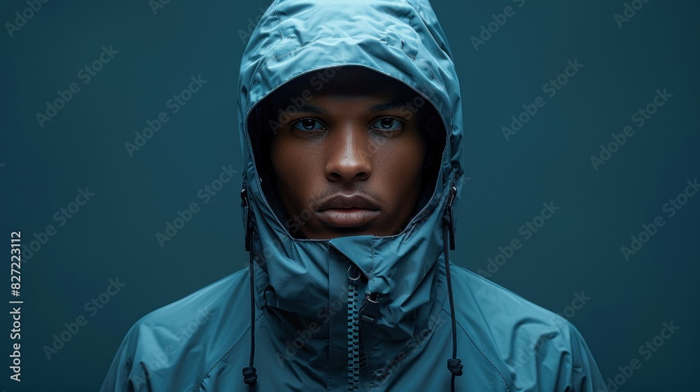 Blank windbreaker mockup in modern athleisure style with hood Blank windbreaker mockup in modern athleisure style with hood