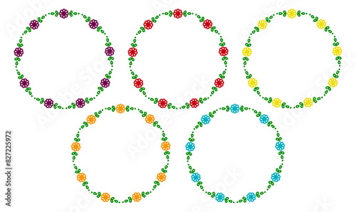 colorful Round Border Frame, round-colored frame illustration, circle PNG