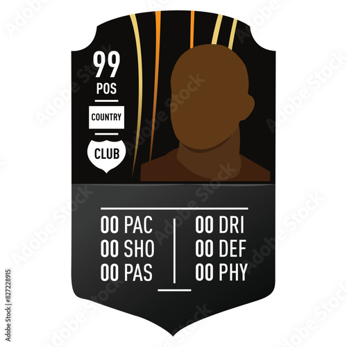 FUT Card- Fifa Ultimate Team custom card vector illustration. Vector card for your personalize edit and printing 