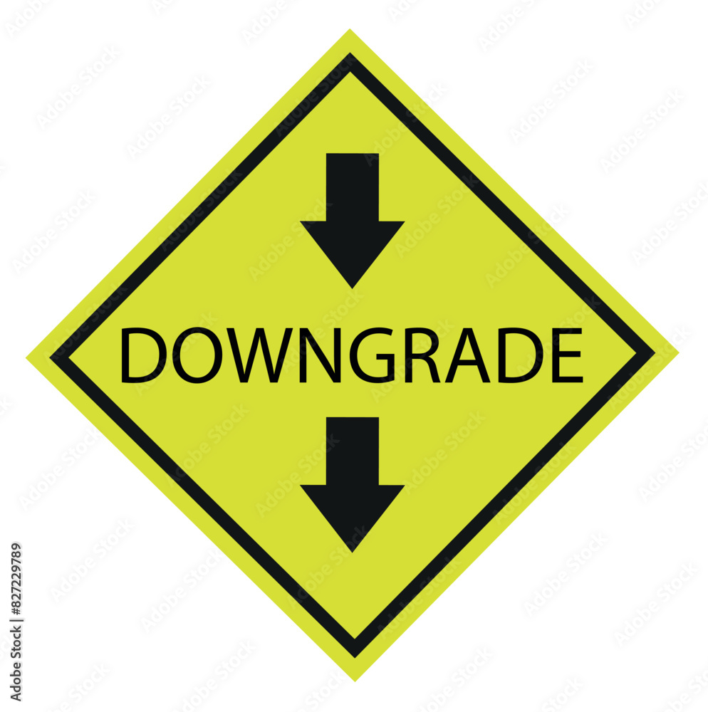 Downgrade sign vector icon on white background iş finans endüstriyel Downgrade sign vector icon on white background iş finans endüstriyel