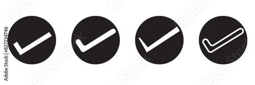 Check mark icon vector. Flat icon checklist mark symbol  photo