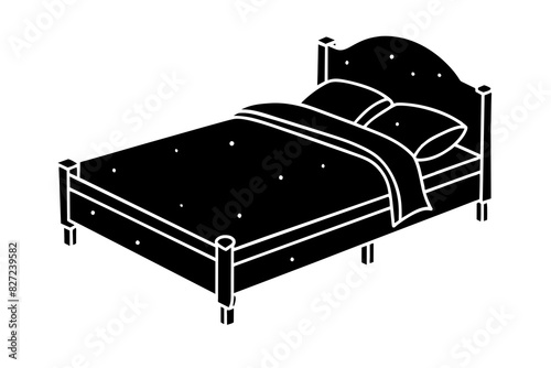 bed vector silhouette illustration