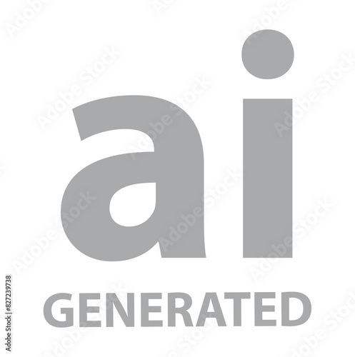  Artificial intelligence generated icon vector AI sign for graphic design, logo, website, social media, mobile app, UI illustration. 